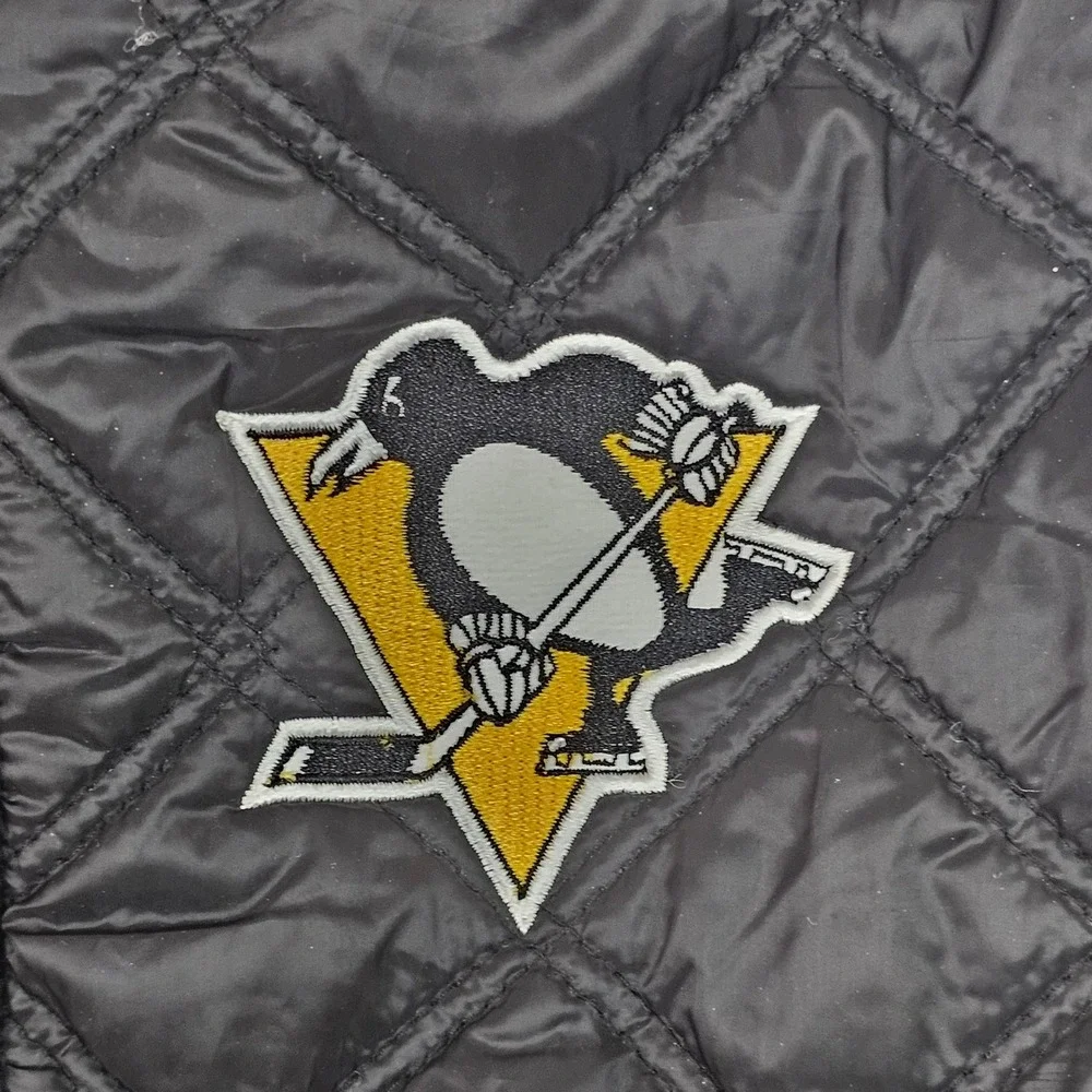 Pittsburgh Penguins NHL G-III 4her Carl BanksQuilted Bomber Jacket Black Women S